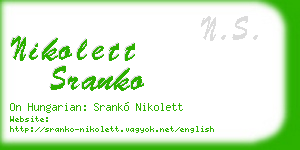 nikolett sranko business card